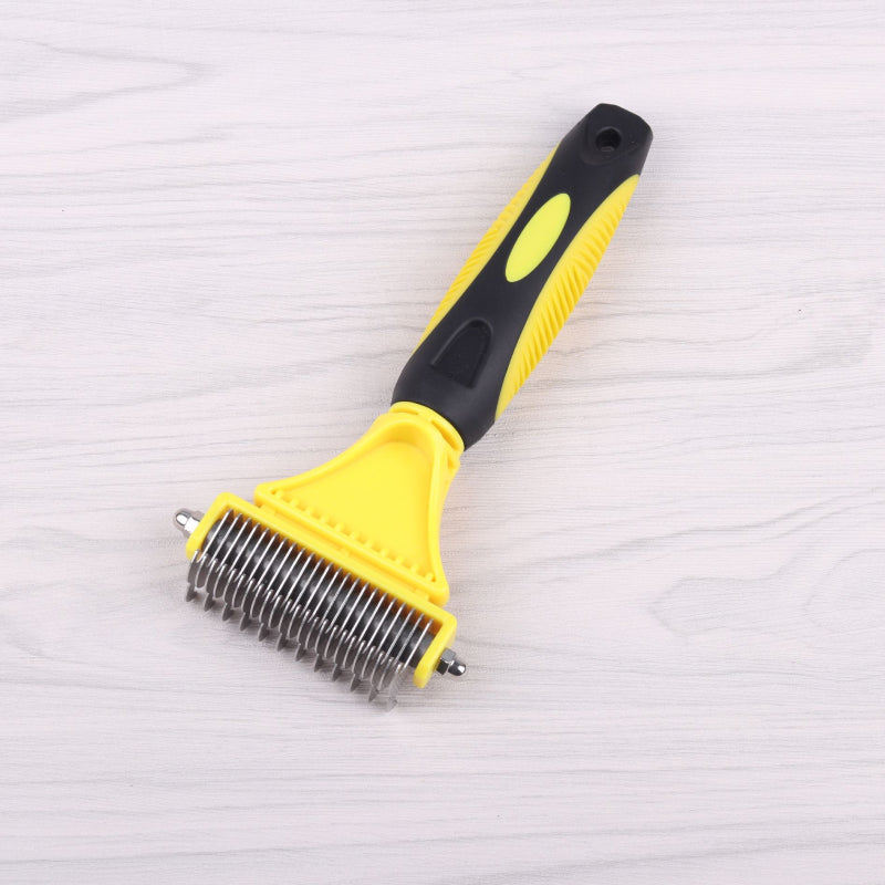 stainless steel grooming brush, view 2 - MRSLM
