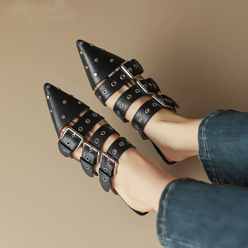 pointed toe mule sandals, view 3 - MRSLM