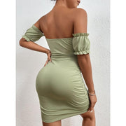off-shoulder bodycon dress, view 6 - MRSLM