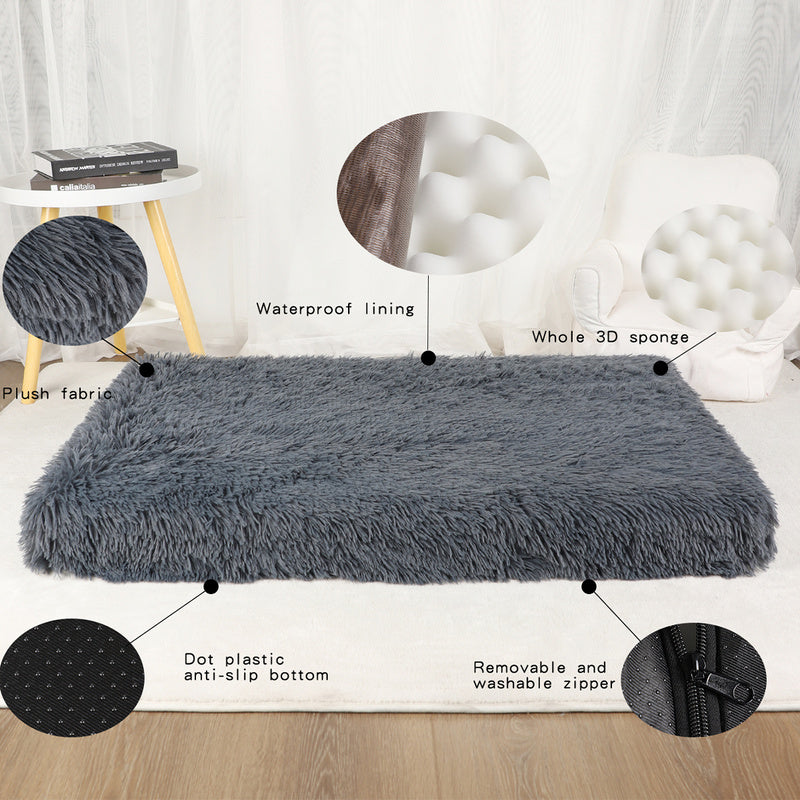 plush dog mat pet bed, view 7 - MRSLM