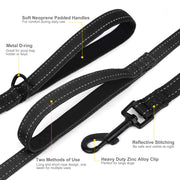 double handle nylon dog leash, view 9 - MRSLM