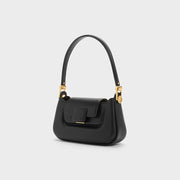silk-lined TPU crossbody baguette bag, view 7 - MRSLM