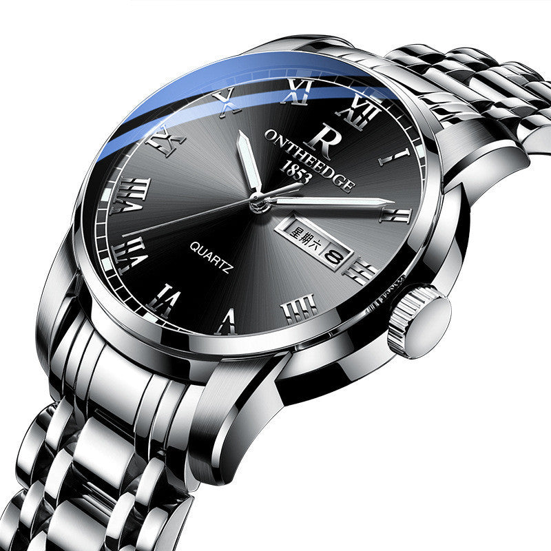 three needle steel quartz watch, view 5 - MRSLM