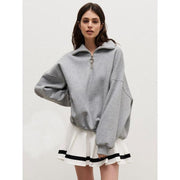 Women's oversized zip-up sweatshirt, view 3 - MRSLM