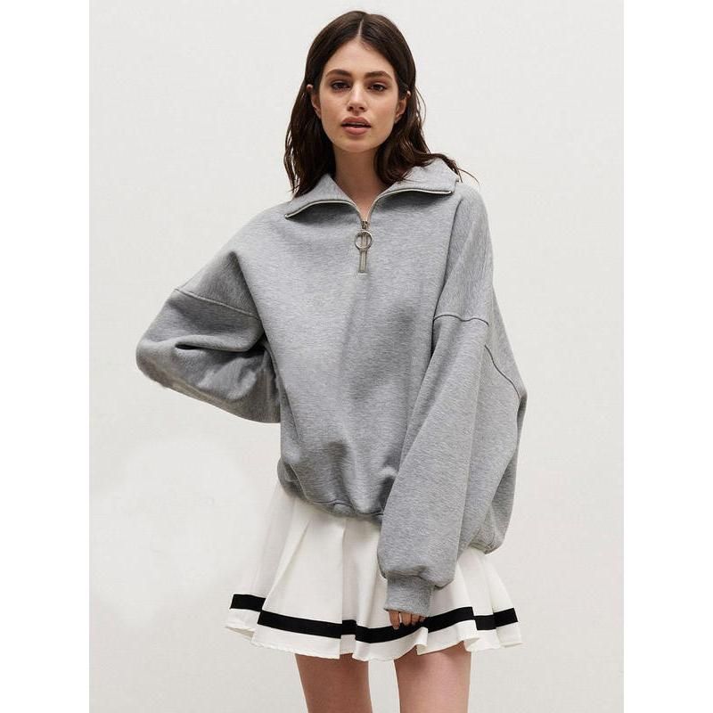 Women's oversized zip-up sweatshirt, view 3 - MRSLM