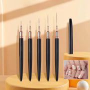 5-piece ultra-fine nail art liner brush set, view 2 - MRSLM