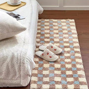 plush plaid flocking floor mat, view 8 - MRSLM