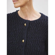 women's O-neck knitted cardigan, view 9 - MRSLM