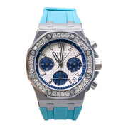 women's multifunction silicone strap watch, view 3 - MRSLM