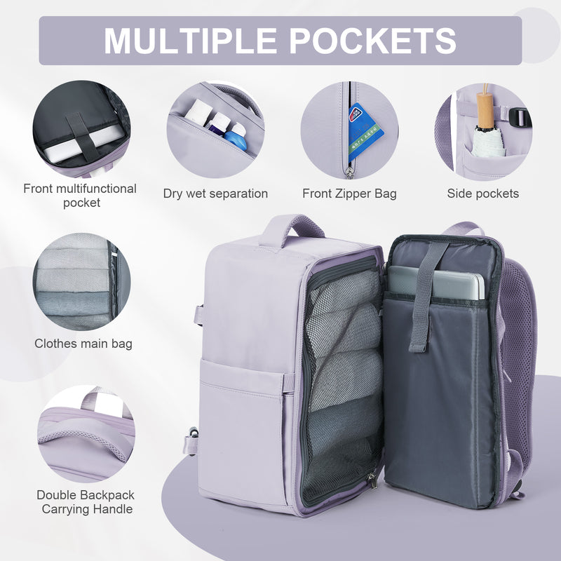 large travel backpack with laptop compartment, view 12 - MRSLM