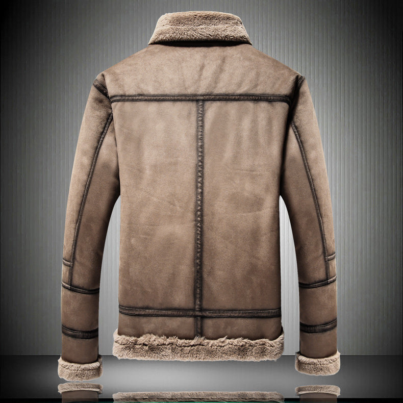 Men's polo collar fleece-lined jacket, view 8 - MRSLM