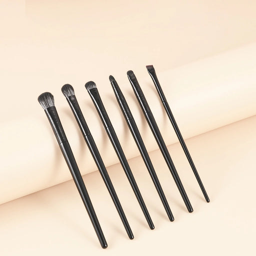 6-piece natural eye makeup brush set - MRSLM