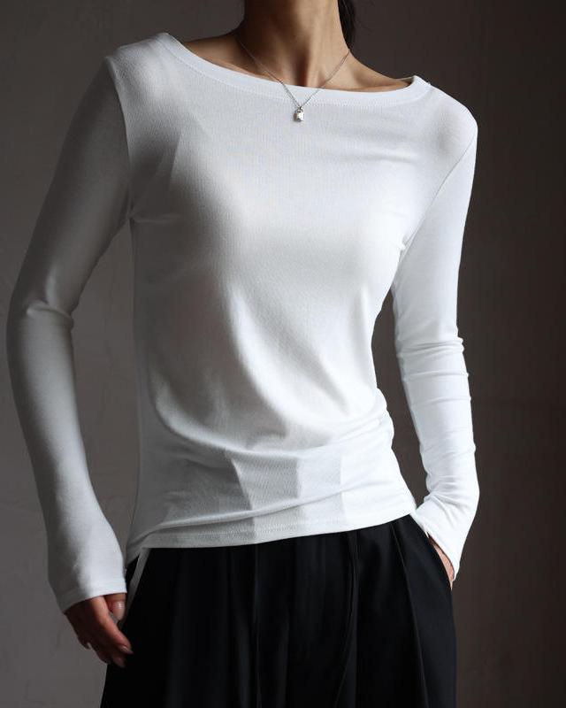women's long sleeve modal stretch tee, view 6 - MRSLM