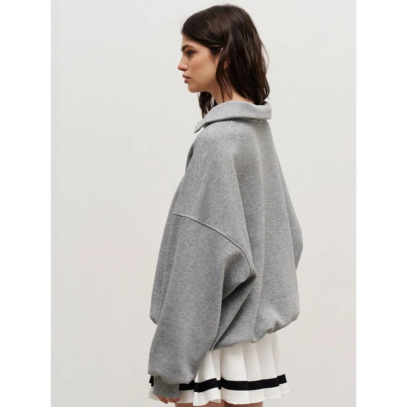 Women's oversized zip-up sweatshirt, view 11 - MRSLM