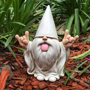 rocker gnome garden statue, view 2 - MRSLM