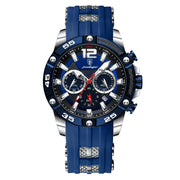 men's silicone band quartz watch, view 5 - MRSLM