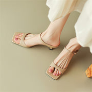 leather mule sandals, view 5 - MRSLM