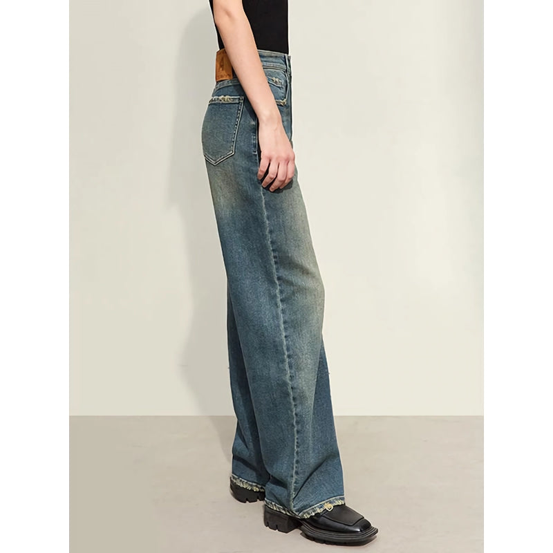 retro washed denim jeans, view 4 - MRSLM