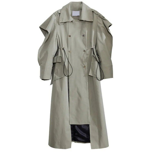 women's double-breasted trench coat, view 2 - MRSLM