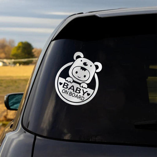 reflective baby on board car decal - MRSLM