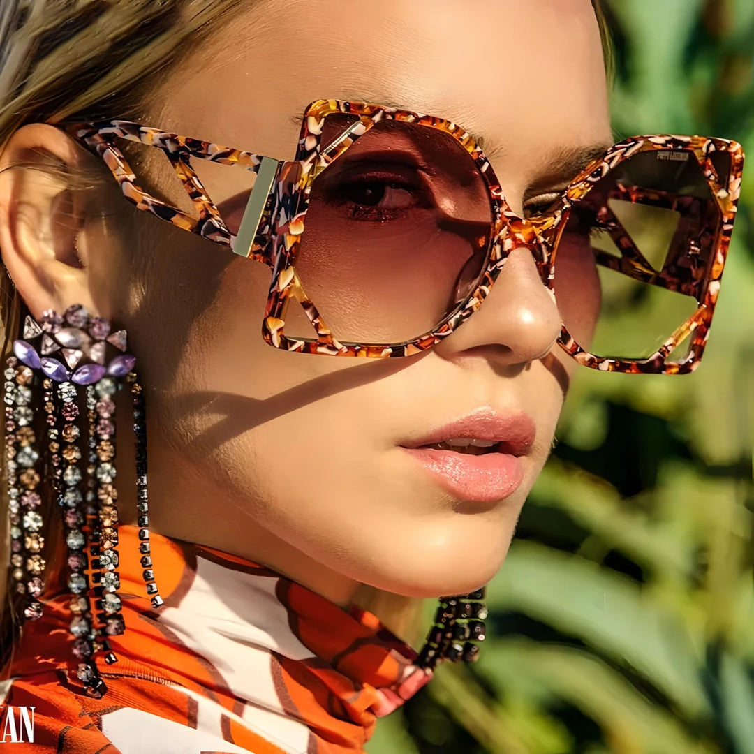 Oversized Square Luxury Sunglasses - Women&