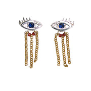 925 silver eye earrings, view 6 - MRSLM