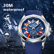 men's luminous quartz watch, view 2 - MRSLM