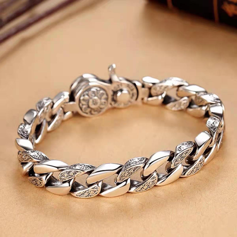 men's rotatable mantra bracelet, view 5 - MRSLM