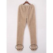 Women's fleece-lined footed lounge leggings, view 6 - MRSLM