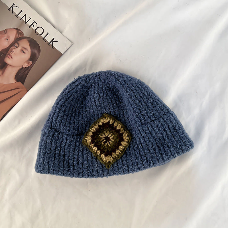 retro knitted pot hat for women, view 3 - MRSLM