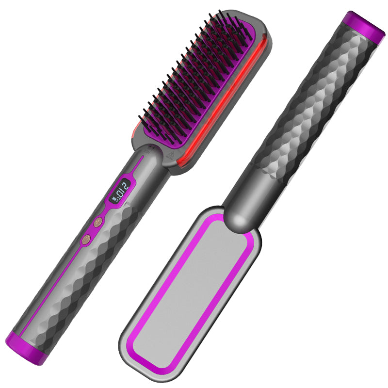 2-in-1 hot comb and straightening brush, view 6 - MRSLM