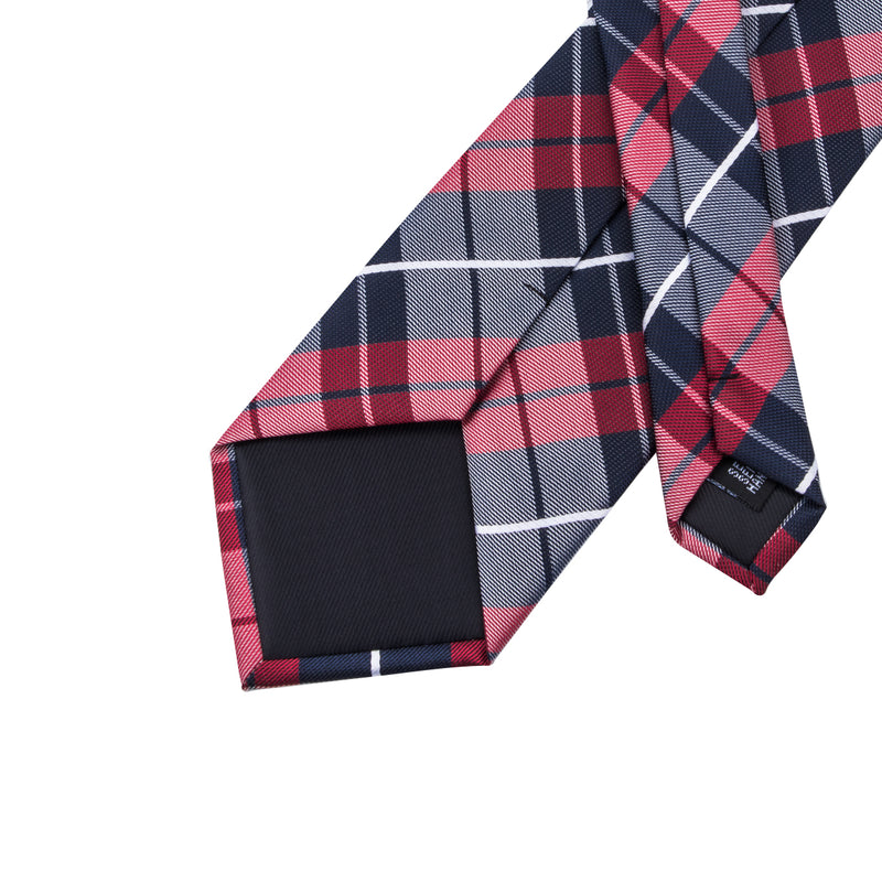 plaid silk necktie, view 8 - MRSLM