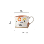 nordic painted flowers ceramic mug, view 2 - MRSLM