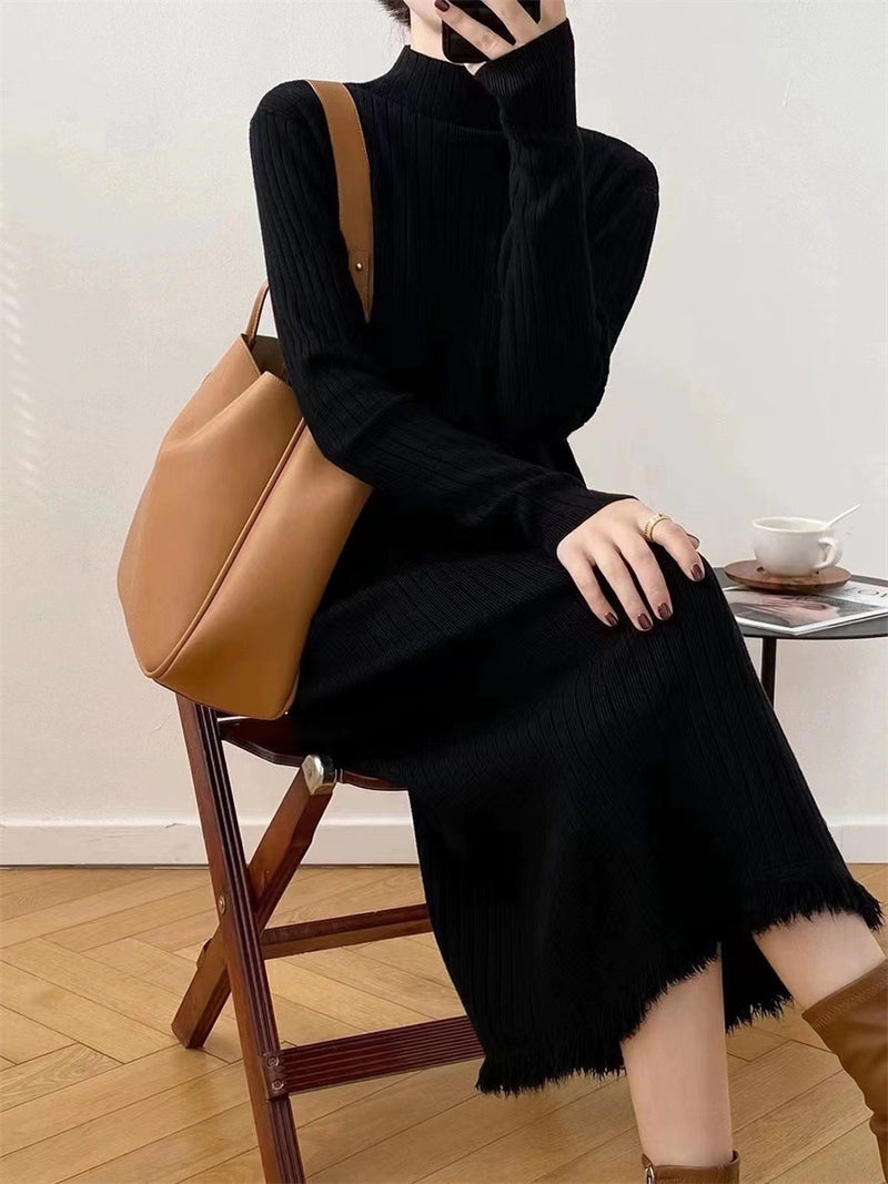 women's sleeveless knitted long dress, view 8 - MRSLM