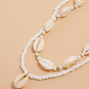 sea shell choker necklace set, view 5 - MRSLM
