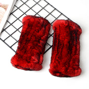 women's warm half finger knitted gloves, view 3 - MRSLM