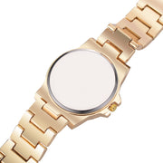 simple stone-accent steel band ladies watch, view 8 - MRSLM