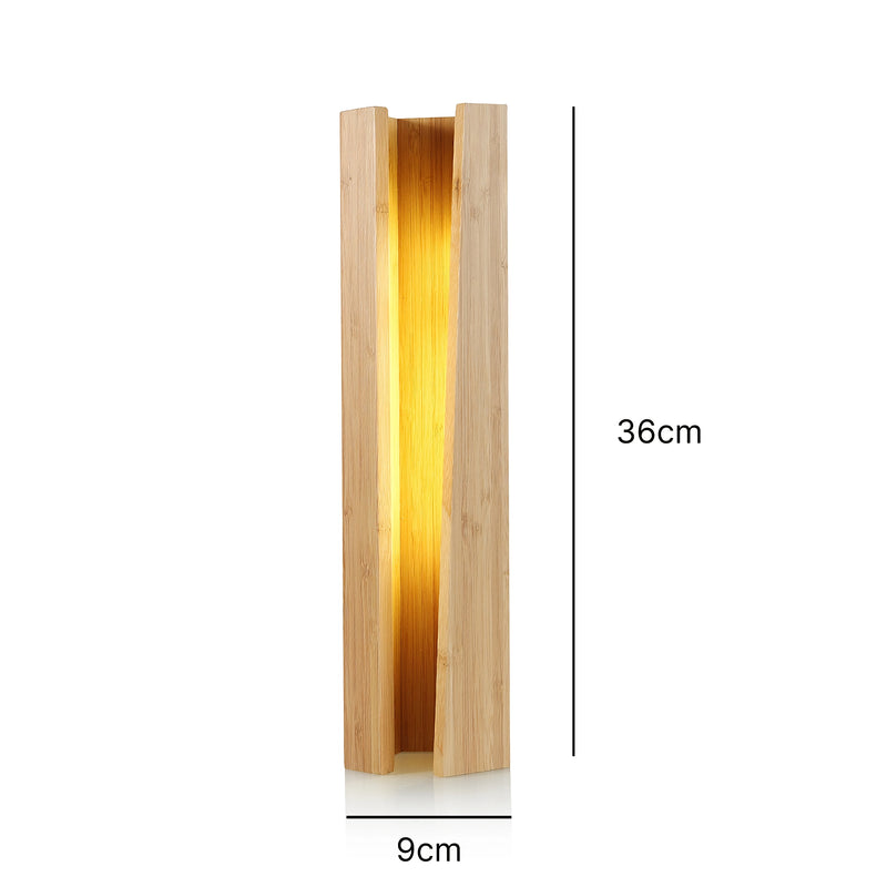 bamboo led table lamp, view 2 - MRSLM