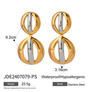 Geometric hoop earrings, view 2 - MRSLM