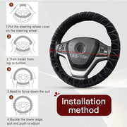 Soft winter plush steering wheel cover, view 12 - MRSLM