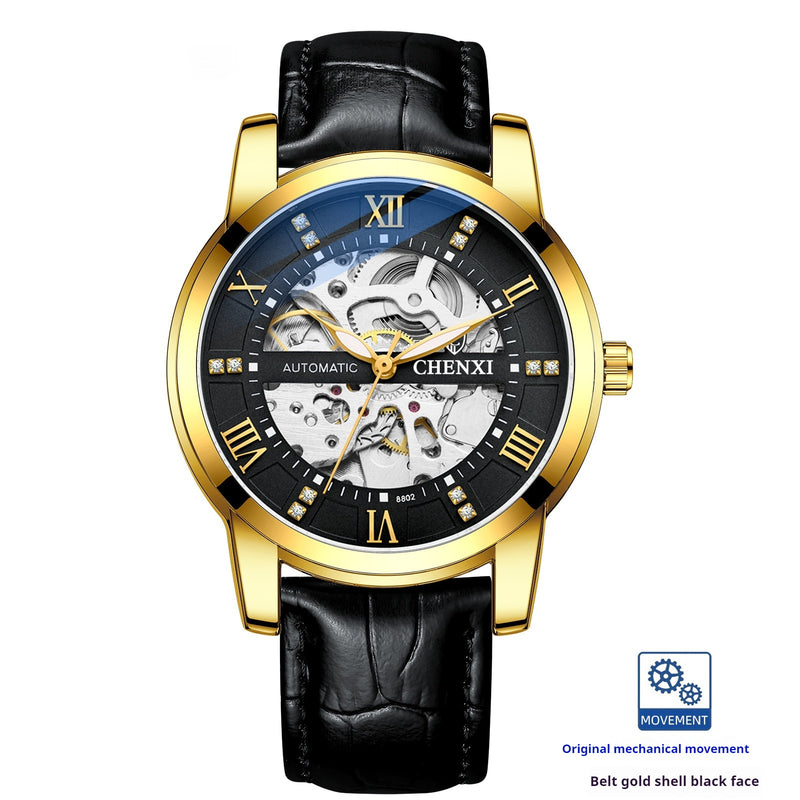 Men's hollow automatic mechanical watch, view 4 - MRSLM