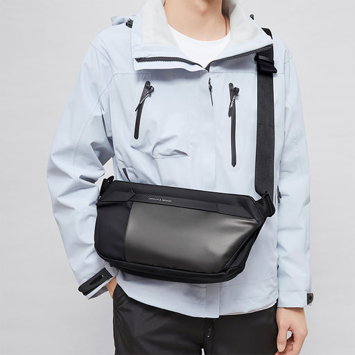 Men's leather crossbody satchel bag - MRSLM