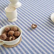 striped cotton linen tablecloth, view 5 - MRSLM