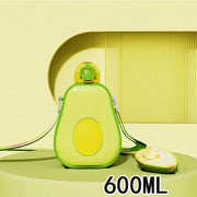 avocado kids water bottle with straw, view 4 - MRSLM