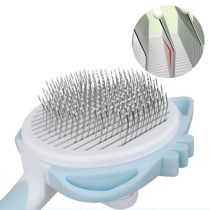 self-cleaning pet grooming brush, view 11 - MRSLM