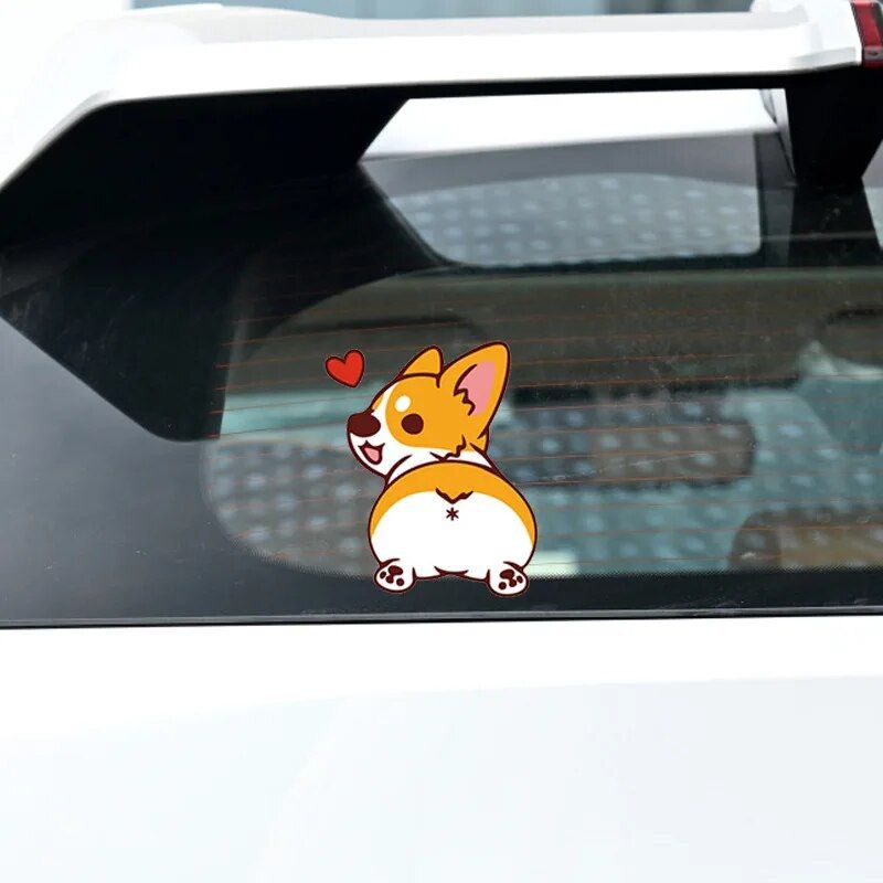corgi dog pvc car sticker, view 8 - MRSLM