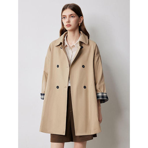 women's autumn long sleeve trench coat, view 2 - MRSLM