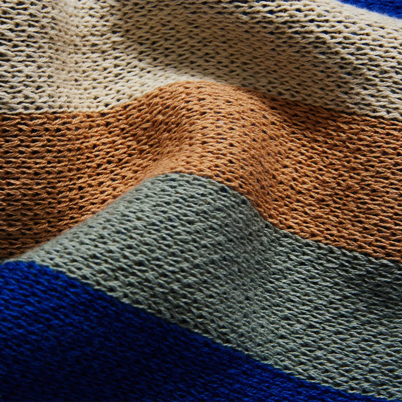 Colorful stripe plaid cotton blanket, view 8 - MRSLM
