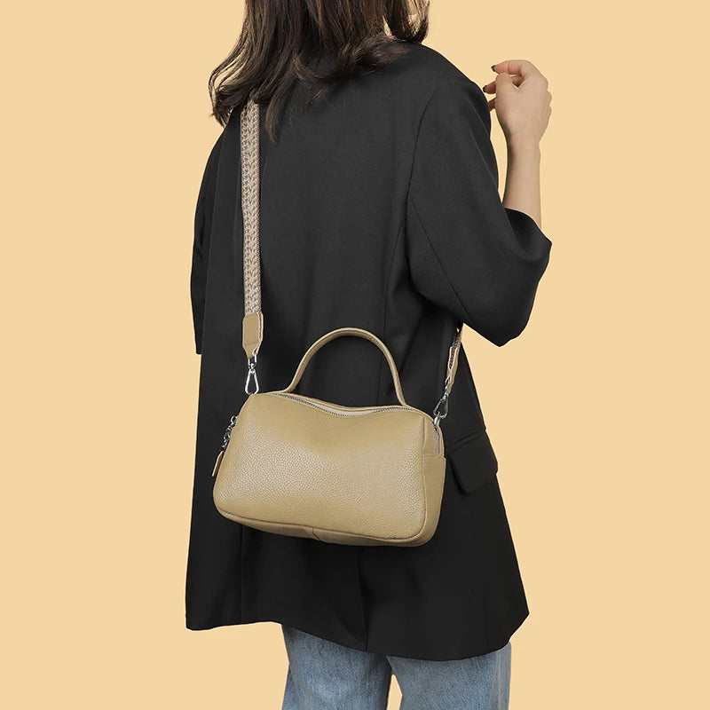Genuine leather crossbody bag, view 12 - MRSLM