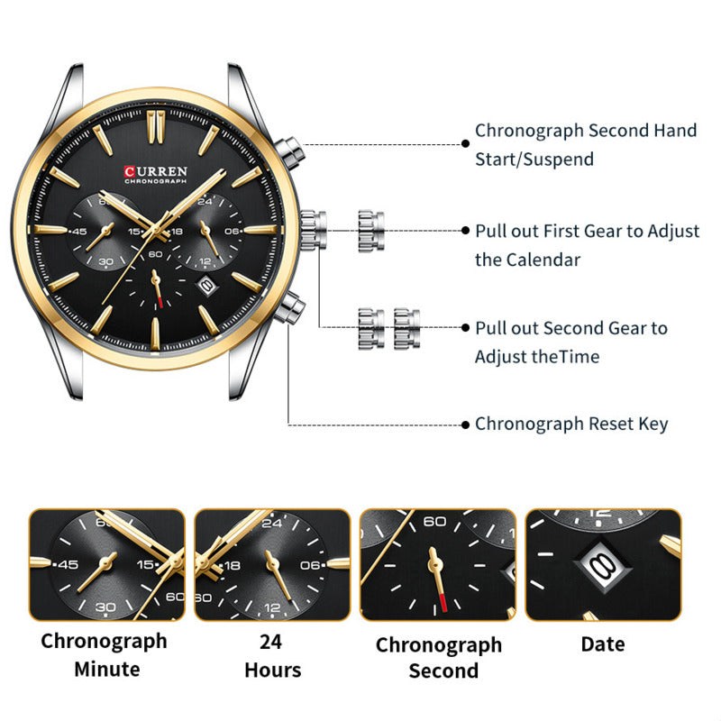 men's luxury quartz watch, view 11 - MRSLM